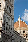 Duomo (cathédrale) et Campanile di Giotto, patrimoine mondial de l'UNESCO, Florence (Firenze), Toscane, Italie, Europe