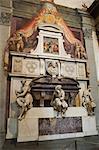 Tomb of Michelangelo, Santa Croce church, Florence (Firenze), UNESCO World Heritage Site, Tuscany, Italy, Europe