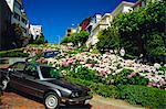 Lombard Street die crookedest Straße der Welt, San Franscisco, Califonia, Vereinigte Staaten von Amerika