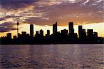 Toits de la ville dans la nuit, Sydney, New South Wales, Australie, Pacifique