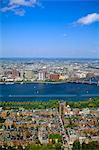 Charles River, le quartier de Back Bay, Boston (Massachusetts), États-Unis d'Amérique