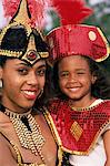 Mother and daughter in costume, Heritage Day, Bermuda, Central America