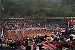 Gathering of minority groups from Yunnan for Torch Festival, Yuannan, China, Asia