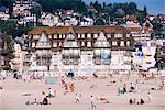 The beach, Trouville, Basse Normandie (Normandy), France, Europe