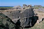 Kasematte Ruinen aus dem zweiten Weltkrieg, Pointe du Hoc, Calvados, Normandie, Frankreich, Europa