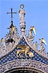 Detail of St. Mark's Basilica, Piazza San Marco (St. Mark's Square), Venice, Veneto, Italy, Europe