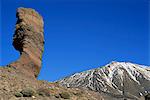 Mount Teide und Los Roques, Nationalpark Teide, Teneriffa, Kanarische Inseln, Spanien, Europa