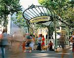 Entrance to the metro at Abbesses, Montmartre, Paris, France, Europe