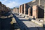 Die Ruinen der römischen Stadt Pompeji 79AD zerstört durch einen Vulkanausbruch vom Vesuv, UNESCO-Weltkulturerbe, in der Nähe von Neapel, Kampanien, Italien, Europa