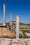 Temple de Caelestis, ruine romaine de Thuburbo Majus, Tunisie. L'Afrique du Nord, Afrique