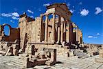 Die Capitol-Tempel (Capitolium), Römische Ruine Sbeitla, Tunesien, Nordafrika, Afrika