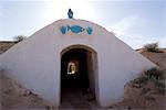 Traditional underground (troglodyte) house, Matmata, Tunisia, North Africa, Africa