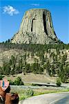 L'Amérique du Nord de Devil's Tower National Monument, Wyoming, États-Unis d'Amérique,