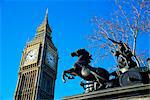 BOADICEA (Boudicca) et Big Ben, Londres, Royaume-Uni, Europe