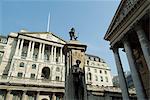 The Bank of England and the Royal Exchange, City of London, London, England, United Kingdom, Europe