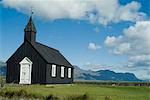 Small local church, Budir, Iceland, Polar Regions