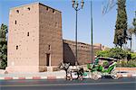 Remparts, partie des remparts de la ville, Marrakech, Maroc, l'Afrique du Nord, Afrique