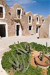 Old Berber grain storage units, recent site of Star Wars film, now a hotel, Ksar Hedada, Tunisia, North Africa, Africa