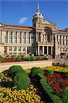 Flowerbeds in front of the Council House, Victoria Square, city centre, Birmingham, England, United Kingdom, Europe