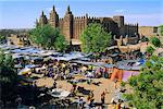 Monday Market in front of the Great Mosque, Djenne, Mali, Africa