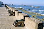 North bastion, town walls, Essaouira, Morocco, North Africa, Africa