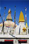 Stupa bouddhiste à Bodnath (Bodhnath) (Bodnath), vallée de Kathmandu, Népal, Asie