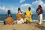 The Original Turtle Shell Band, a group of Garifuna musicians, Dangriga, Stann Creek, Belize, Central America