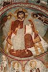 Christian frescoes in Sandal Church, Goreme Open Air Museum, Goreme, Cappadocia, Anatolia, Turkey, Asia Minor, Eurasia