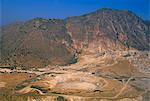 View of Stefanos Crater and mountains, Nisyros (Nisiros) (Nissyros), Dodecanese islands, Greece, Mediterranean, Europe