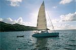 Catamaran, île de Praslin, Seychelles, océan Indien, Afrique