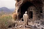 Église de monastère chrétien, Gabriel Wuken, Mont Workamba, Tambien, Tigre provice, Ethiopie, Afrique