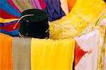 Fez and scarves for sale,Morocco