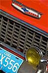 Red car bonnet,Havana,Cuba,West Indies,Central America