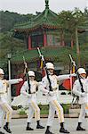 Changement des gardes cérémonie, sanctuaire des Martyrs, ville de Taipei, Taiwan, Asie