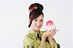 Woman Holding Bowl of Sundae