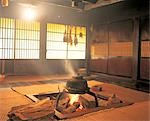 Wasserkocher auf japanischen Stil Kamin