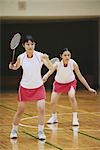 Badminton Doppel Match