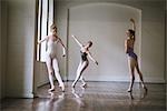 Ballet dancers practicing together