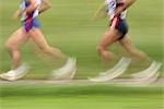Blurred image of competitive runners