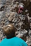 Belayer Spotting the Climber