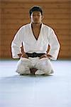 Judo Fighter Kneeling