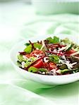 Mesclun Salad With Grape Tomatoes, Beets and Cheese With Balsamic Dressing