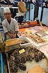 Oyster bar, Nishikikoji covered street market, Kyoto, Japan, Asia