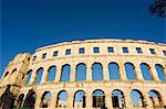 Amphithéâtre romain du Ier siècle, Pula, Côte d'Istrie, en Croatie, Europe