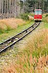 Funiculaire, les montagnes du Haut Tatras (Vyoske Tatry), Parc National des Tatras, Slovaquie, Europe