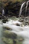 Routeburn Falls on the Routeburn Track, one of the great walks of New Zealand, Fiordland National Park, South Island, New Zealand, Pacific