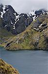 Lac Harris sur la piste Routeburn, un des grands horizons New Zealand, Fiordland National Park, South Island, Nouvelle-Zélande, Pacifique