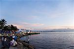 Manila Bay at sunset, Manila, Philippines, Southeast Asia, Asia