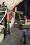 Historic Yamen Youth Hostel courtyard built in 1591 for the Emperor's city visit, UNESCO World Heritage Site, Pingyao City, Shanxi Province, China, Asia