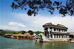 The Marble Boat at Yihe Yuan (The Summer Palace), UNESCO World Heritage Site, Beijing, China, Asia